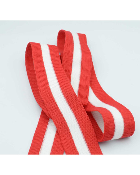 Knitted Trim 3cm Vertical Stripes 100% Polyester
