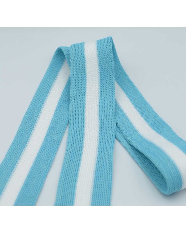 Knitted Trim 3cm Vertical Stripes 100% Polyester