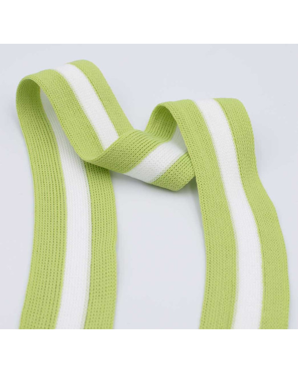 Knitted Trim 3cm Vertical Stripes 100% Polyester