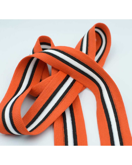 Knitted Trim Polyester 3cm Vertical Stripes