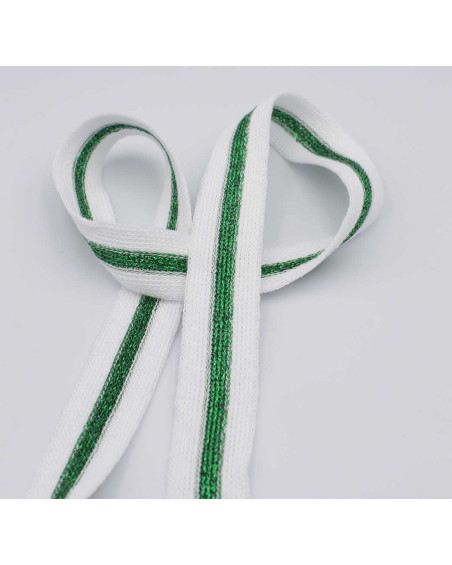 Πλεκτή Τρέσα 2cm  Ανακυκλωμένο Βαμβάκι/Lurex