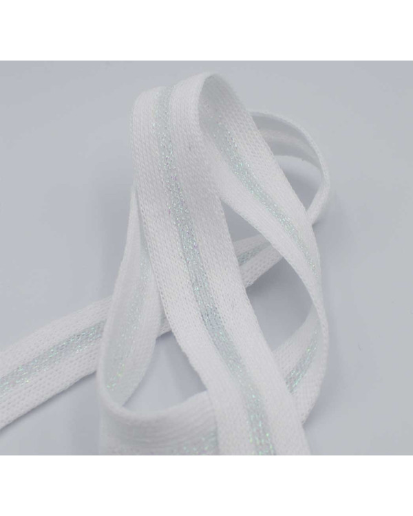 Πλεκτή Τρέσα 2cm  Ανακυκλωμένο Βαμβάκι/Lurex