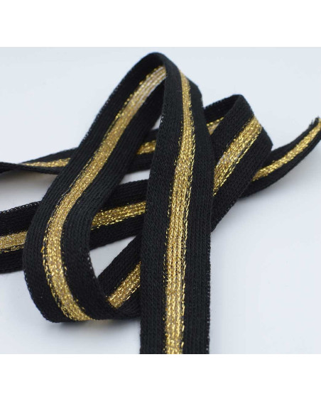 Πλεκτή Τρέσα 2cm  Ανακυκλωμένο Βαμβάκι/Lurex