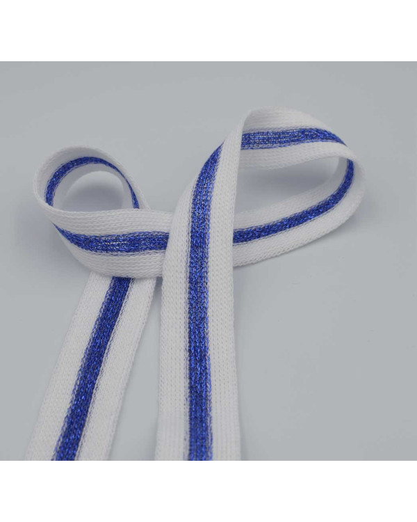 Πλεκτή Τρέσα 2cm  Ανακυκλωμένο Βαμβάκι/Lurex