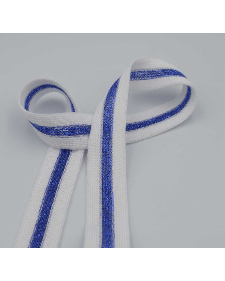 Πλεκτή Τρέσα 2cm  Ανακυκλωμένο Βαμβάκι/Lurex