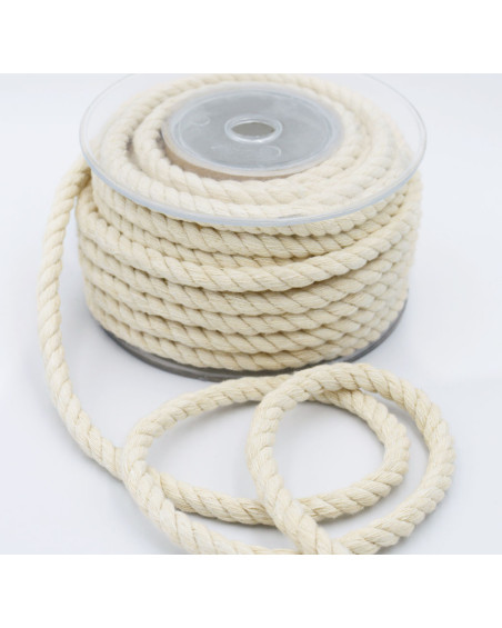 Σχοινί Βαμβακερό Στριφτό Μακραμέ 8mm σε φυσικό χρώμα