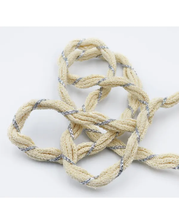 Cotton & Lurex Knitted Belt