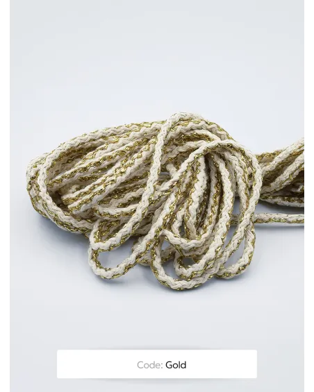 Cord Cotton/Lurex Braided 5mm