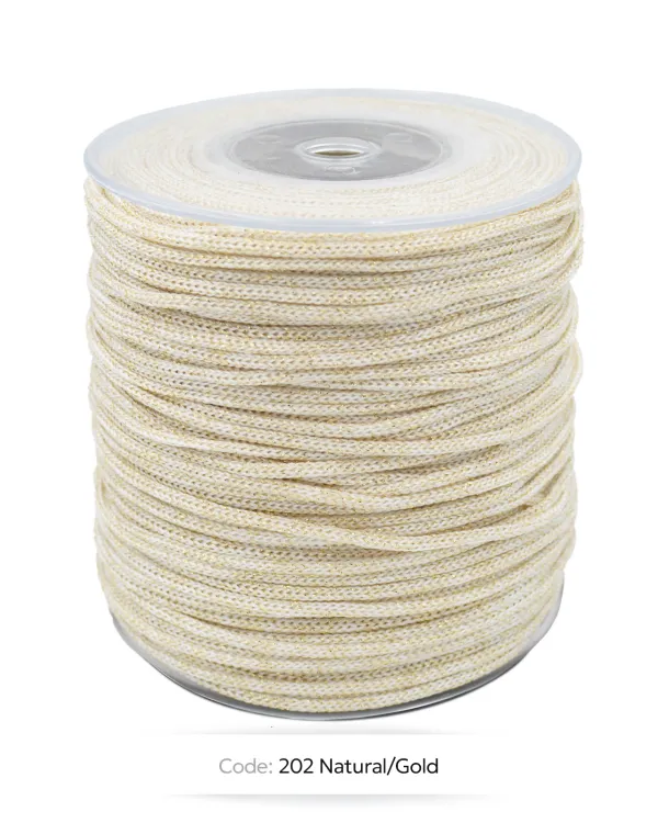Κορδόνι PP 2mm με Lurex