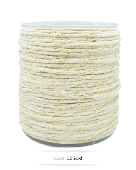 Macrame Cord Recycled Cotton 4mm - 02 Natural