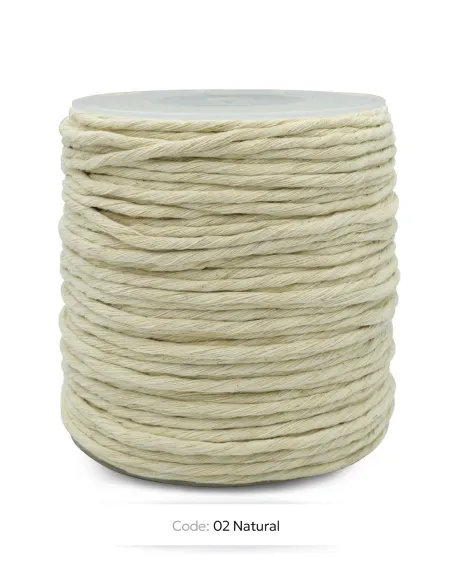 Macrame Cord Recycled Cotton 4mm - 02 Natural