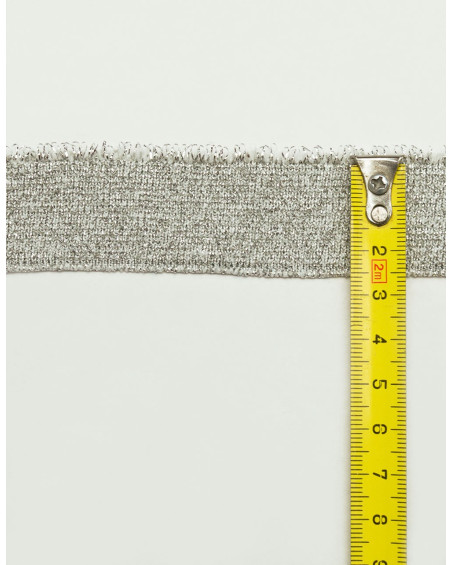 Knitted Rib Trim with Metallic Yarn 2,5cm