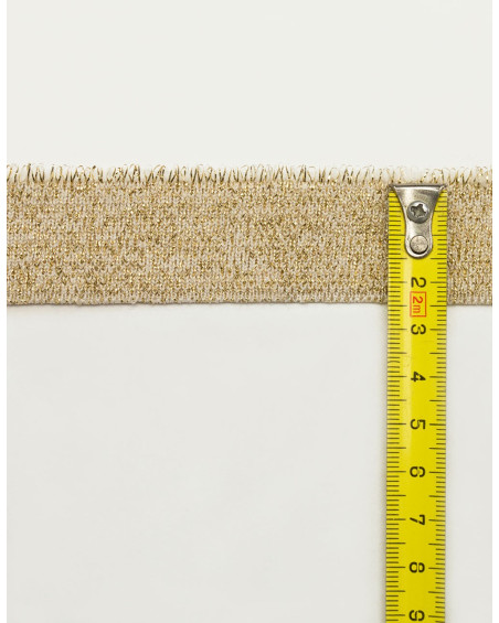 Knitted Rib Trim with Metallic Yarn 2,5cm