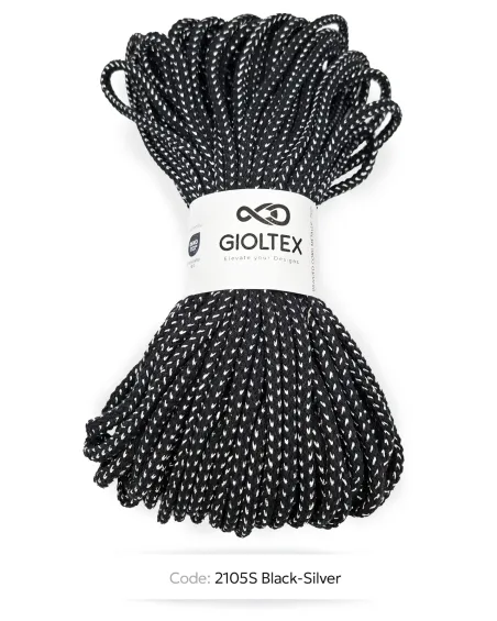 Cord Braided Cotton Lurex 7mm