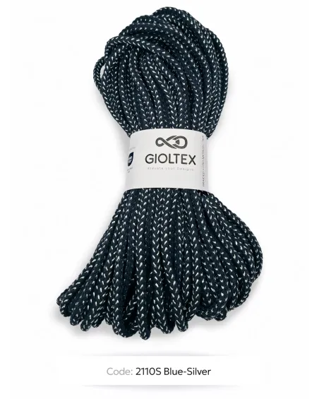Cord Braided Cotton Lurex 7mm