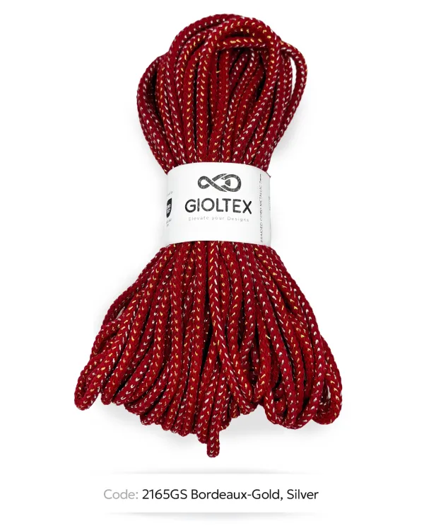 Κορδόνι Πλεκτό Βαμβακερό Lurex 7mm
