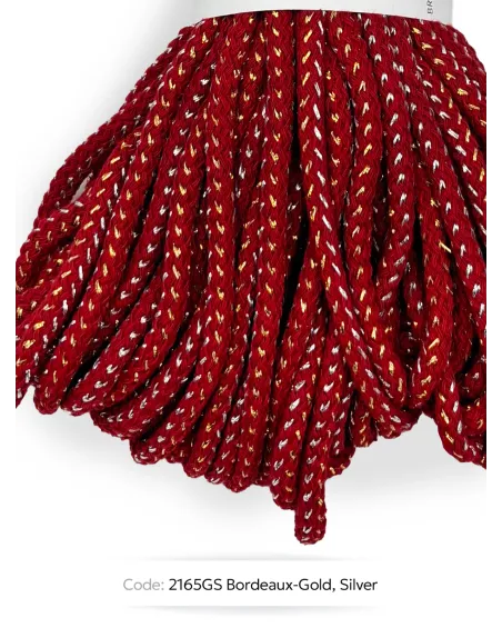 Cord Braided Cotton Lurex 7mm