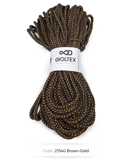Cord Braided Cotton Lurex 7mm