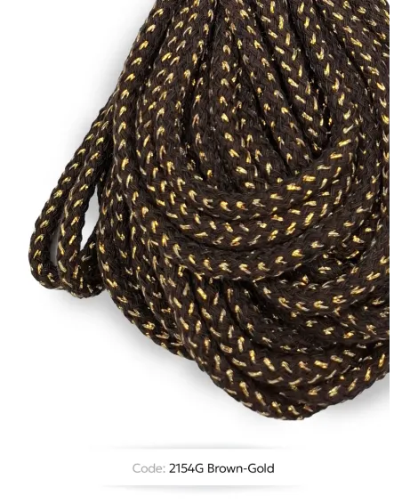 Cord Braided Cotton Lurex 7mm