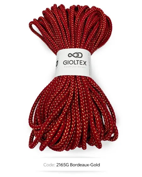 Cord Braided Cotton Lurex 7mm