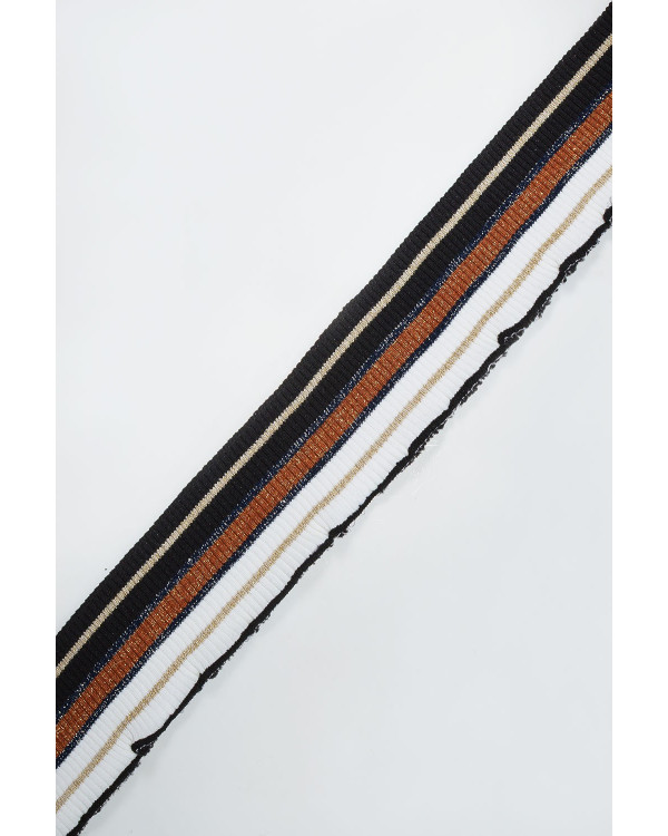 5 Color Rib knit with Lurex stripes