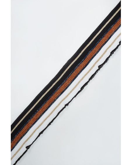 5 Color Rib knit with Lurex stripes