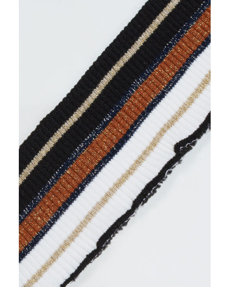 5 Color Rib knit with Lurex stripes