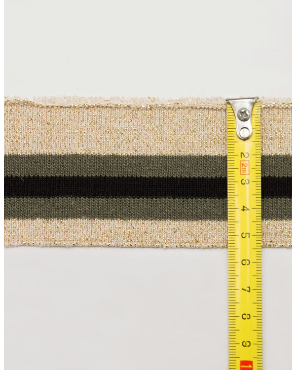 Πλεκτό Λάστιχο Ριπ Ριγέ Μεταλλόνημα 5,5cm